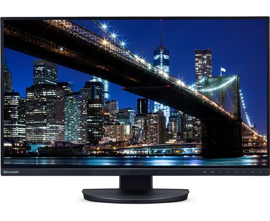 Monitor NEC Sharp MultiSync EA272Q - LED-Monitor - 68 cm (27") - 2560 x 1440 QHD @ 60 Hz - IPS - 350 cd/m2 - 1000:1 - 6 ms - HDMI, DisplayPort, USB-C - schwarze Ruckseite, black front bezel