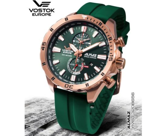 Vostok Europe Almaz Multifunction YM8J-320B656SIL/GREEN