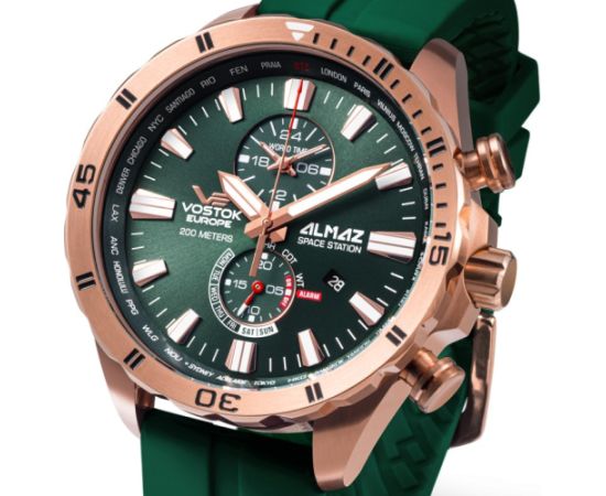 Vostok Europe Almaz Multifunction YM8J-320B656SIL/GREEN