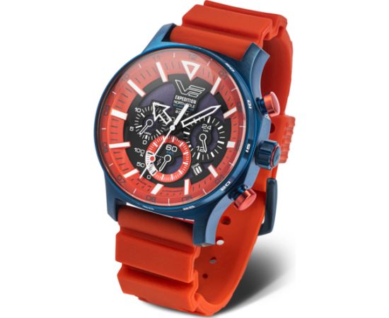 Vostok Europe Expedition Polar Sunrise VR42-595D734Le-Sil(RED)