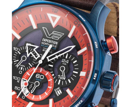 Vostok Europe Expedition Polar Sunrise VR42-595D734Le-Sil(RED)