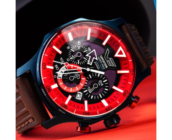 Vostok Europe Expedition Polar Sunrise VR42-595D734Le-Sil(RED)