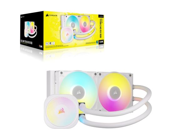 Corsair iCUE LINK TITAN RX RGB Processor All-in-one liquid cooler 12 cm White 1 pc(s)