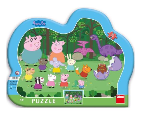 Dino Frame Puzzle silhouette 25 pc Pig Peppa