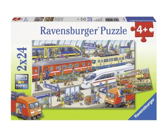 Ravensburger Puzzle 2x24 pc Busy Train Station