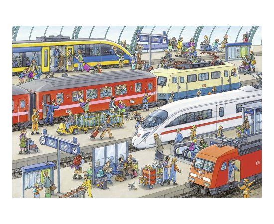 Ravensburger Puzzle 2x24 pc Busy Train Station