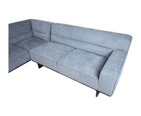 Corner sofa HASSO LC, silver grey