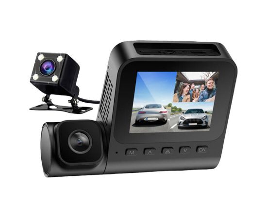 1080p front camera, 1080p indoor camera and VGA rear camera Azdome V600-3CH, G-sensor