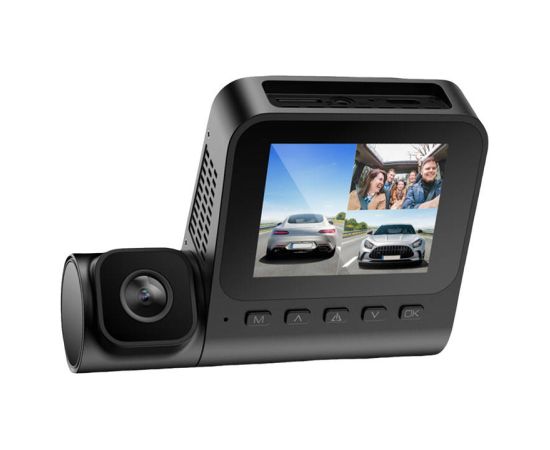 1080p front camera, 1080p indoor camera and VGA rear camera Azdome V600-3CH, G-sensor