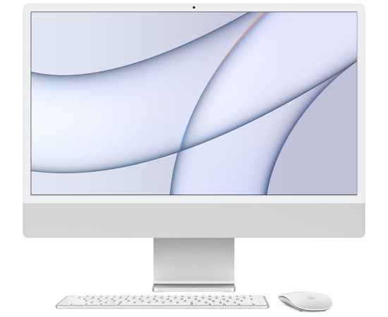 Apple iMac 2021 Retina 4.5K 24" - M1 8C GPU / 16GB / 512 SSD - Silver (Atjaunināts, stāvoklis kā jauns)