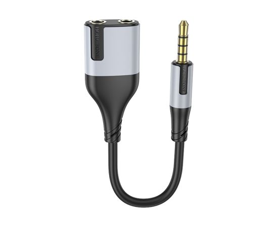 OEM Borofone Cable BL19 Creator 2 in 1 - jack 3,5mm male to 2xjack 3,5mm female - 15 cm black