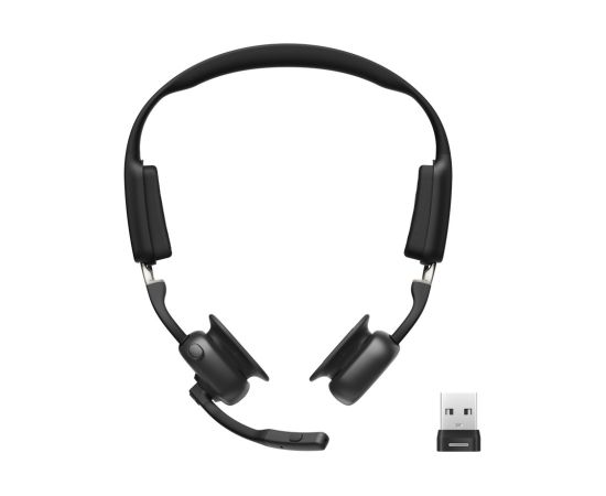 SHOKZ OpenMeet UC Wireless Bluetooth Bone Conduction Videoconferencing Headset with USB-A adapter