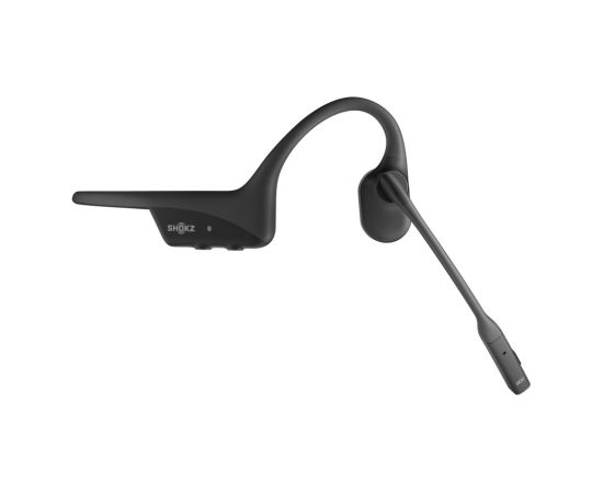 SHOKZ OpenComm2 2025 Upgrade Wireless Bluetooth Bone Conduction Videoconferencing Headset with USB-C Charging Port | 16 Hr Talk Time, 29m Wireless Range, 1 Hr Charge Time | Includes Noise Cancelling Boom Mic, Black