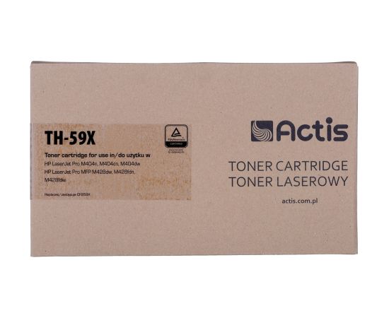 Actis TH-59X Toner (replacement for HP CF259X; Supreme; 10000 pages; black). With a chip. We recommend disabling the printer software update, the new update may cause problems with the toner not working properly