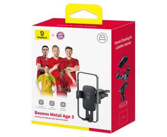 Baseus Metal Age 3 Car Holder (black) Bayern Edition