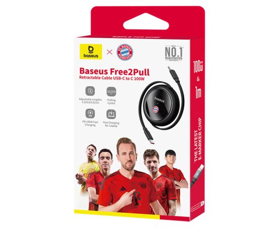 Baseus USB-C to USB-C 100W Charging Cable (Black) Bayern Edition