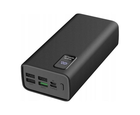 Platinet power bank 30000mAh PD QC LED, black