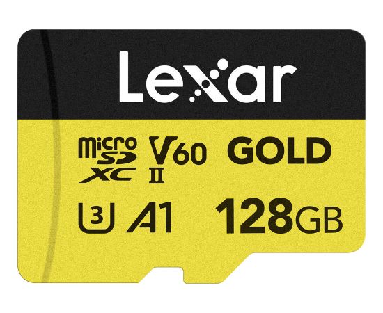 Lexar memory card microSDXC 128GB Gold UHS-II V60 A1