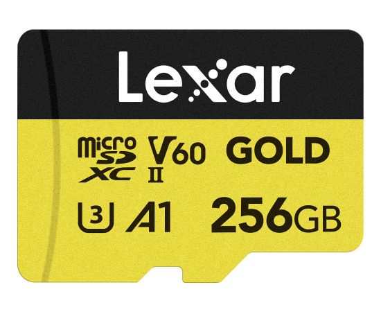 Lexar memory card microSDXC 256GB Gold UHS-II V60 A1