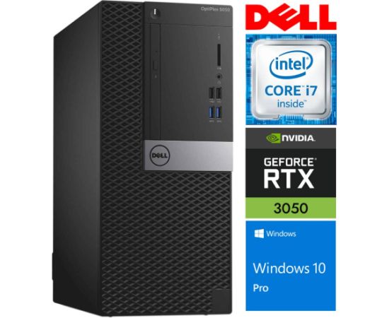 DELL 5050 MT i7-7700 8GB 512SSD M.2 NVME RTX3050 6GB WIN10Pro