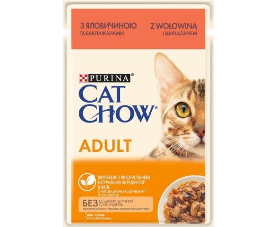 Purina CAT CHOW ADULT GiJ Beef Eggplant Jelly - wet cat food - 85 g