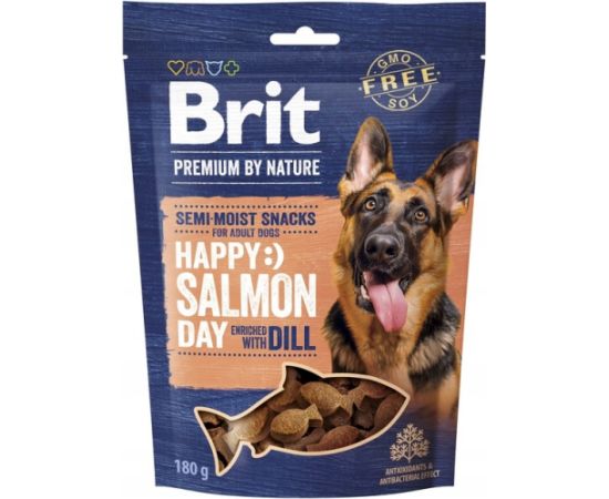 BRIT Premium Dog Snack Salmon with Dill – dog treat – 180 g