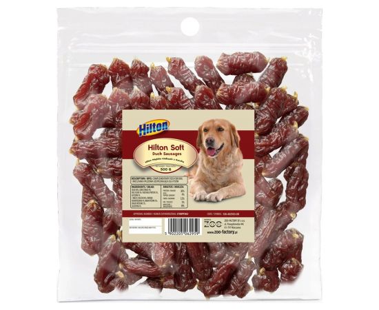 HILTON Soft duck sausages - dog treat - 500g