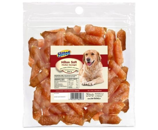 HILTON Soft chicken sausages - dog treat - 500g