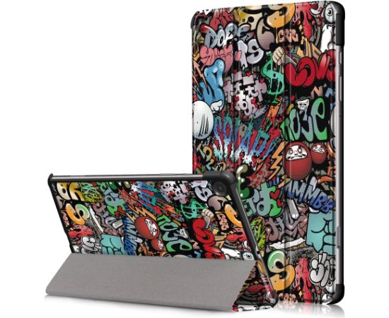 Чехол "Smart Leather" Huawei MediaPad T5 10.1 graffiti