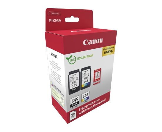 Canon PG-545/CL-546 (8287B008) Ink Cartridge Multipack, BK/CMY