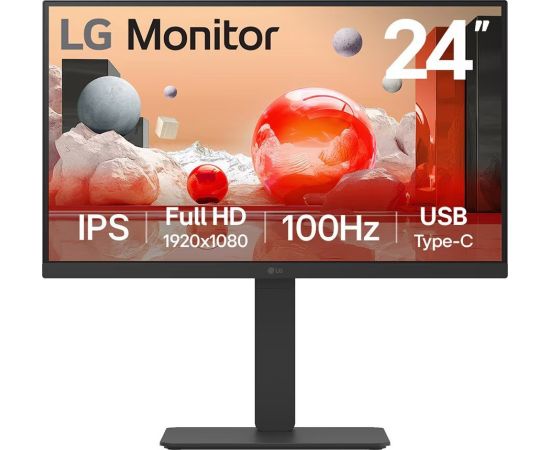 LG 24BA750-B | 23.8 " | IPS | FHD | 16:9 | 100 Hz | 5 ms | 1920 x 1080 pixels | 200 cd/m² | HDMI ports quantity 1 | Black