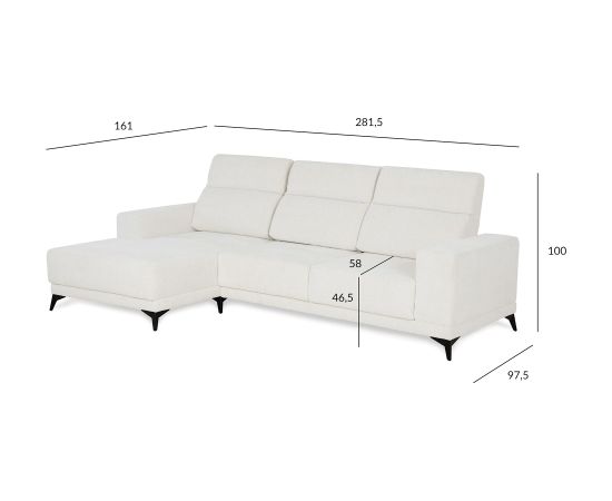 Corner sofa DARLA VN light beige