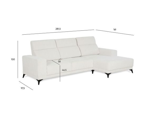 Corner sofa DARLA PN light beige