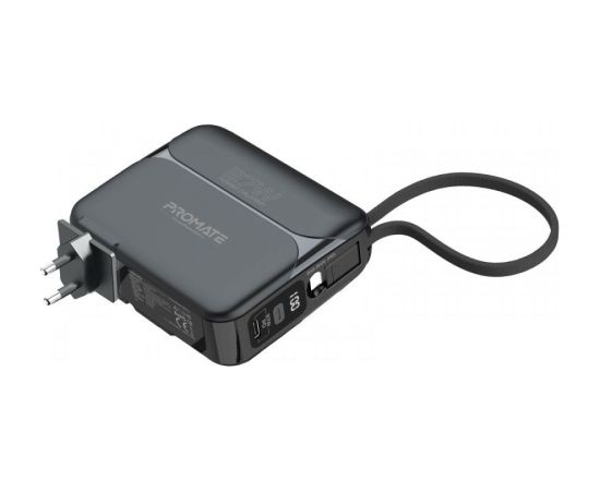 Promate PowerPack-20Pro Ārējas uzlādes baterija 27W / 20000mAh / USB-C PD / Lightning / 220V EU/US/UK