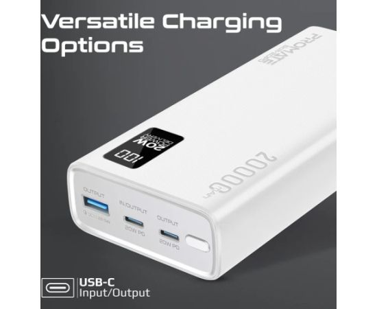 Promate Bolt-20PD Переносная зарядная батарея 20000mAh / USB-C PD 20W