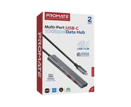 Promate LiteHub-Pro Hub 10Gbps 15W / 2x USB-A 3.2 / 2x USB-C 3.2