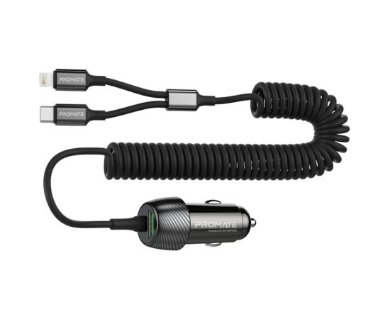 Promate PowerDrive-33PDCI Auto lādētājs 33W / USB-C / Lightning