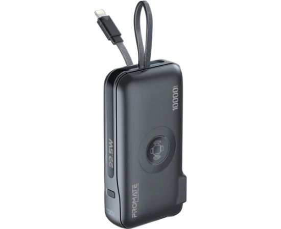 Promate PowerPack-10i Ārējas uzlādes baterija 22W / 10000mAh / USB-C / QC3.0 / iWatch 2,5W / 220V EU/US/UK