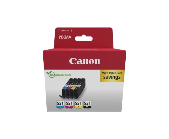 Canon CLI-551 (6509B015) Ink Cartridge Multipack, C/M/Y/BK