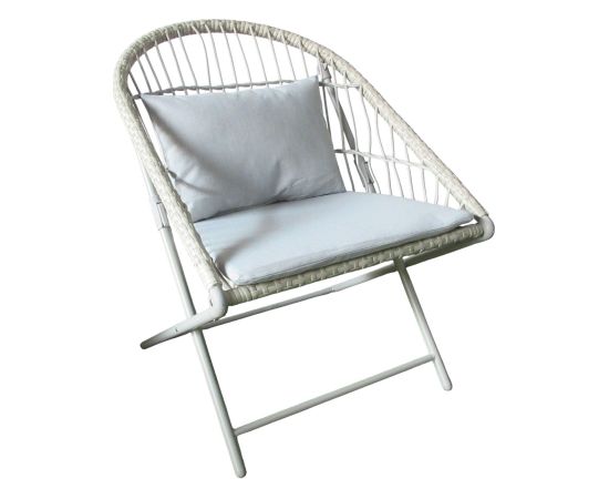 Balcony set YOLANDA 2 chairs and table, light gray