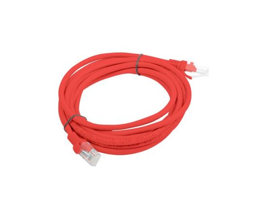 PATCHCORD KAT.5E UTP 3M CZERWONY FLUKE PASSED LANBERG 10-PACK