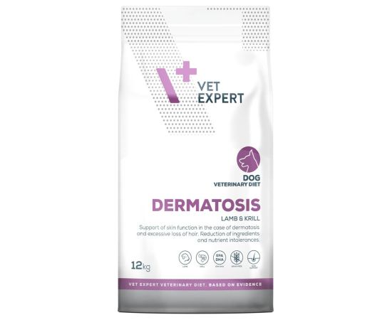 VET EXPERT Veterinary Diet Dermatosis Dog Lamb & Krill - dry dog food - 12 kg