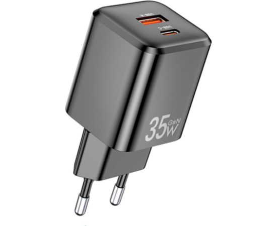 Charger Awei PD66-EU 35W GaN USB-A/USB-C black