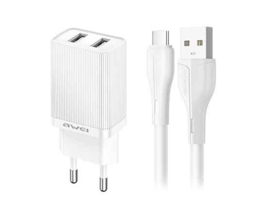 Charger Awei C15-EU 10W 2xUSB-A white