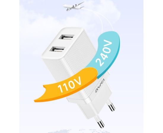 Charger Awei C15-EU 10W 2xUSB-A white