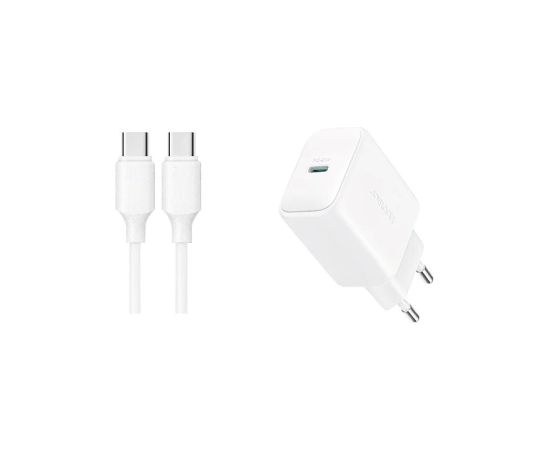 Charger Joyroom JR-TCF20 20W USB-C + USB-C to USB-C cable 1.0m white