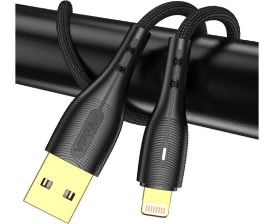 USB to Lightning cable VFAN Nano Gold X07, 3A, 1.2m (czarny)