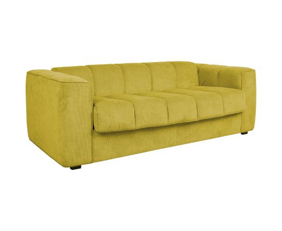 Sofa bed STELLA with spring mattress, yellow