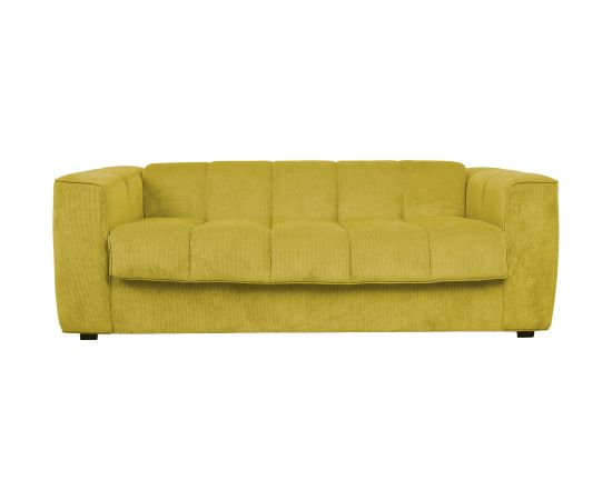 Sofa bed STELLA with spring mattress, yellow