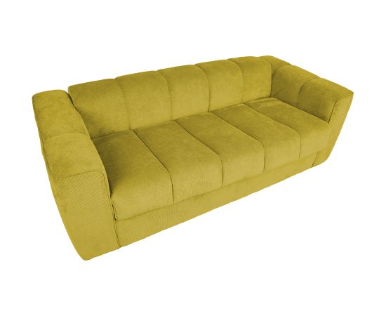 Sofa bed STELLA with spring mattress, yellow